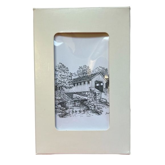 37 Covered Bridge Funeral Bereavement Thank You Cards & Envelopes - Picture 3 of 9